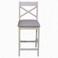 Clermont wooden bar stool in Grey